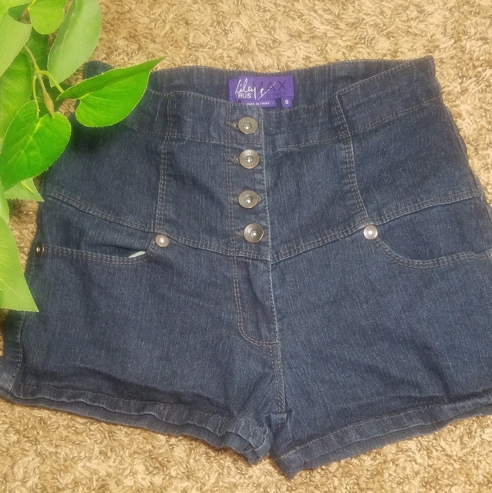 Dark Blue Denim Shorts
